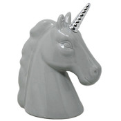 Wholesale - 7x4.5x9 Grey Unicorn Ceramic Decor C/P 12